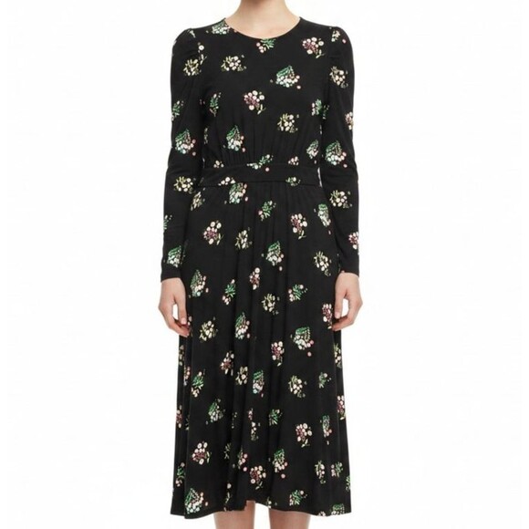 Boden Dresses & Skirts - Boden Bouquet Floral Jersey Knit Dress Women 6 Petite Floral Midi Maxi Viscose